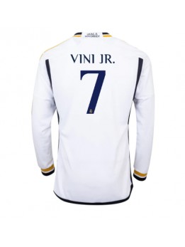 Moški Nogometna dresi replika Real Madrid Vinicius Junior #7 Domači 2023-24 Dolgi rokav